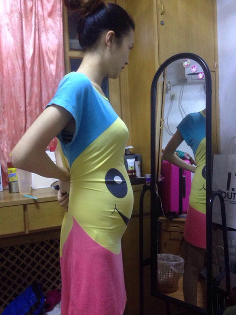 四个月的肚子,你们是这么大吗?