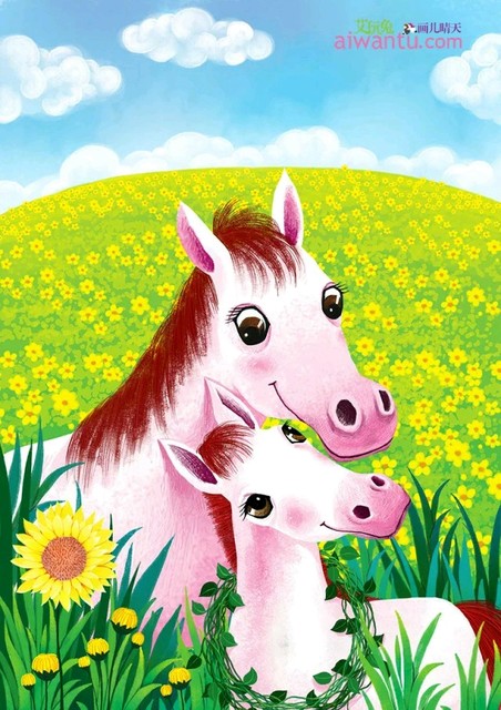 爸爸说大马是爸爸,小马儿是宝宝,爷俩都是属马的