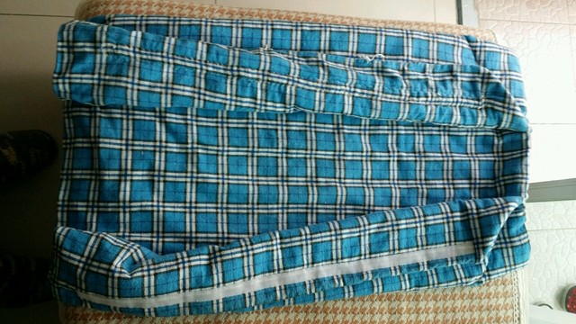 自制睡袋,小被子或抱被改制,两用呢!